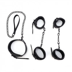 Set de Restricciones con Esposas Collar y Correa
