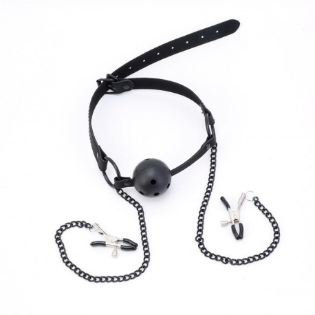 Pinzas para Pezones y Mordaza de Bola