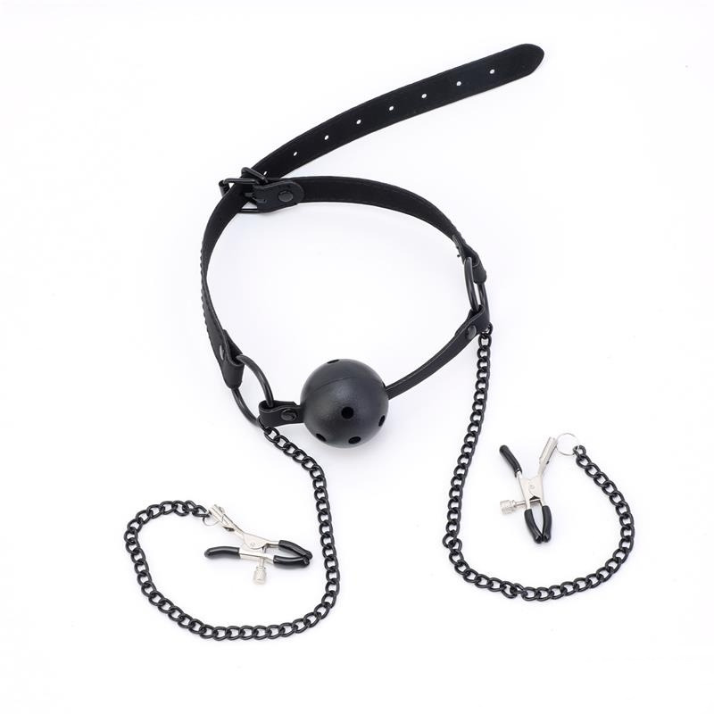 Pinzas para Pezones y Mordaza de Bola