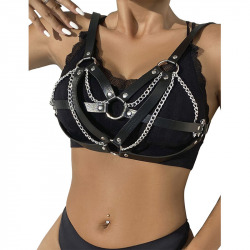 Arnés de Bondage Punk Negro