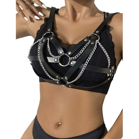 Arnés de Bondage Punk Negro