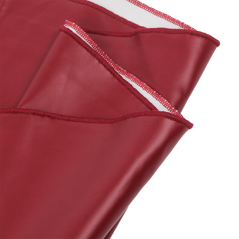 Vestido con Tirantes Cuero Burdeos