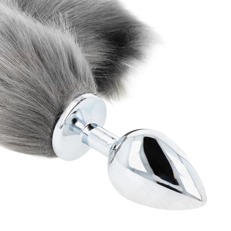 Plug Anal Talla L Plata y Blanco
