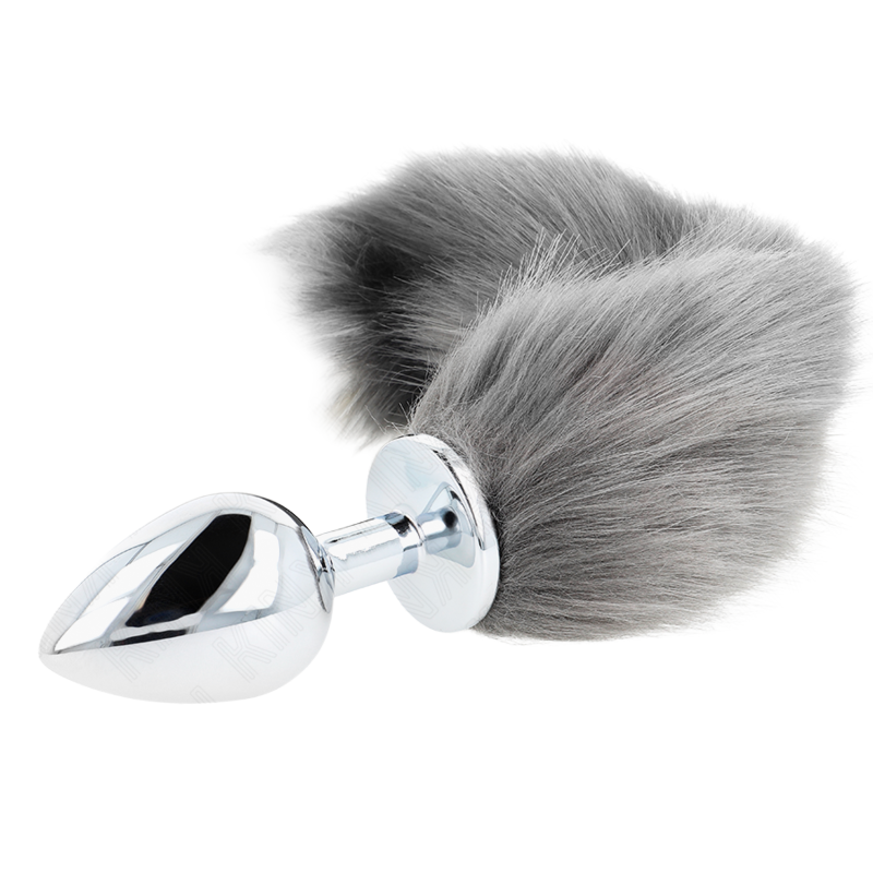 Plug Anal Talla L Plata y Blanco
