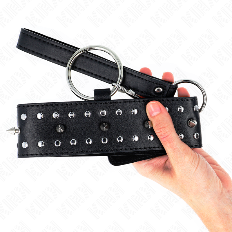 Collar con Correa con Tachuelas Plateadas Modelo 1