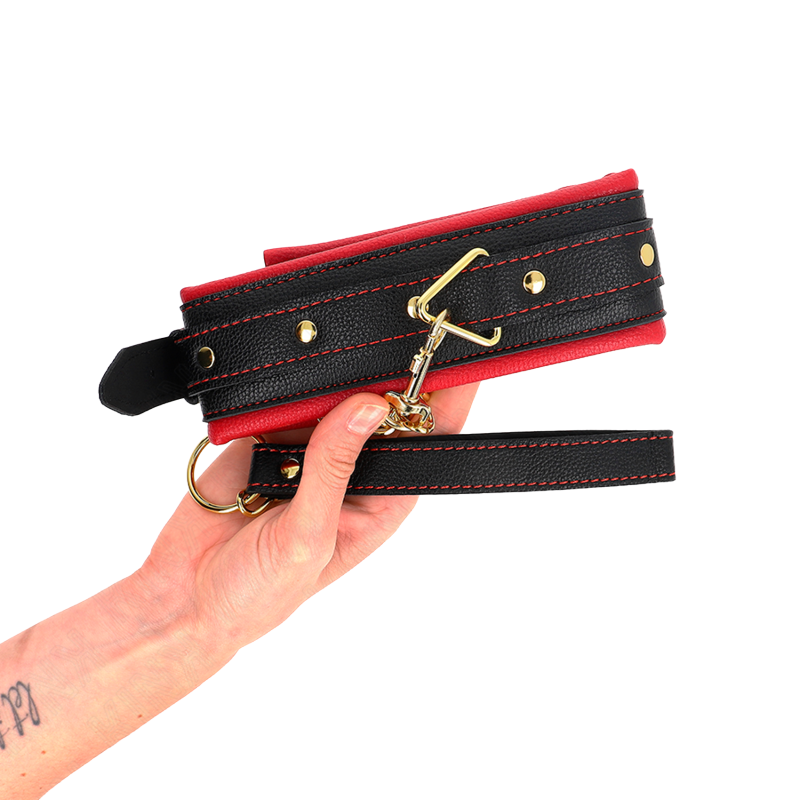 Collar con Correa de Tejido Liso Ajustable