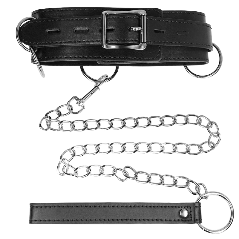 Collar con Correa Esclavitud 3 Anillos