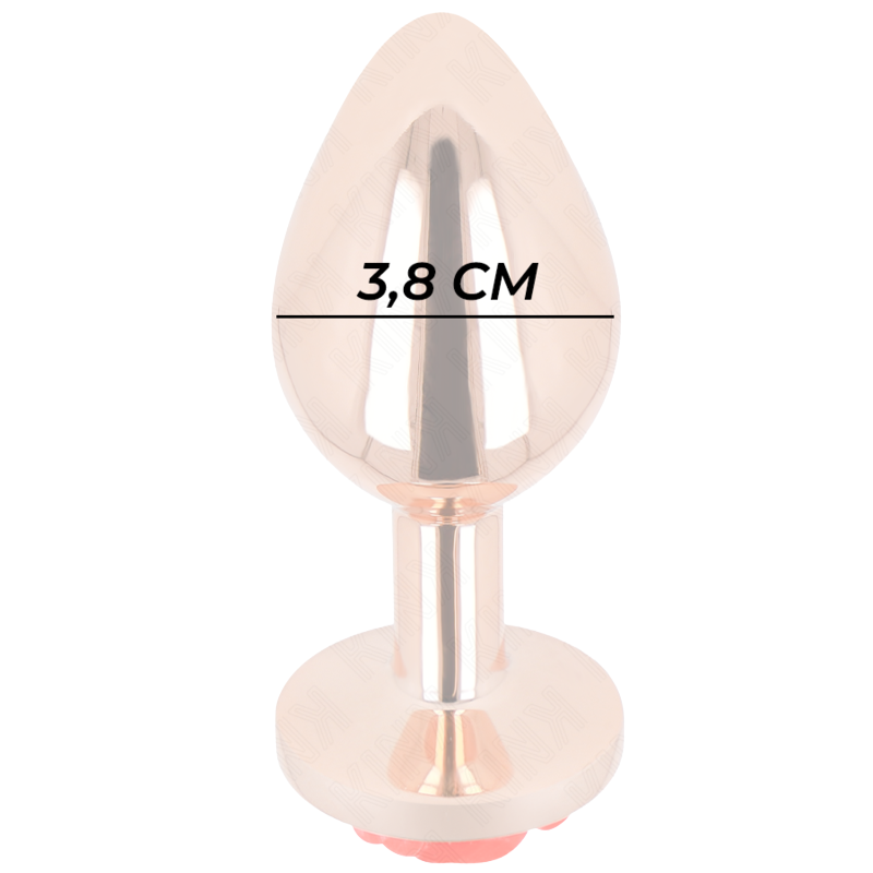 Plug Anal Oro Rosado Rosa Roja L