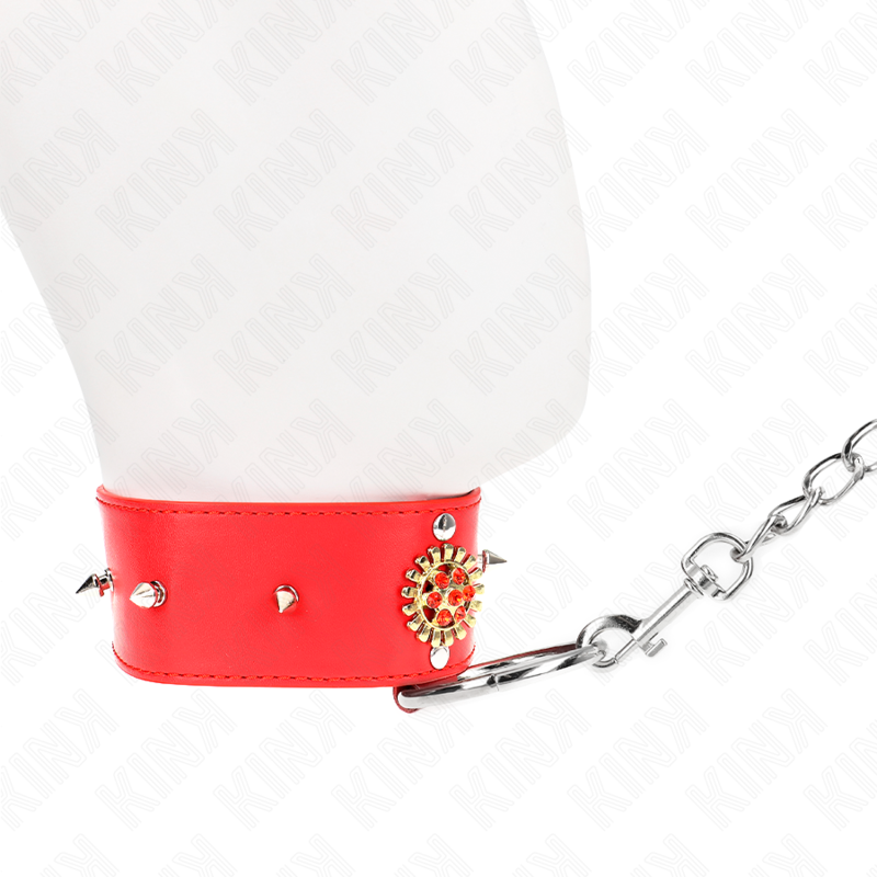 Collar con Correa Rojo con Diamantes