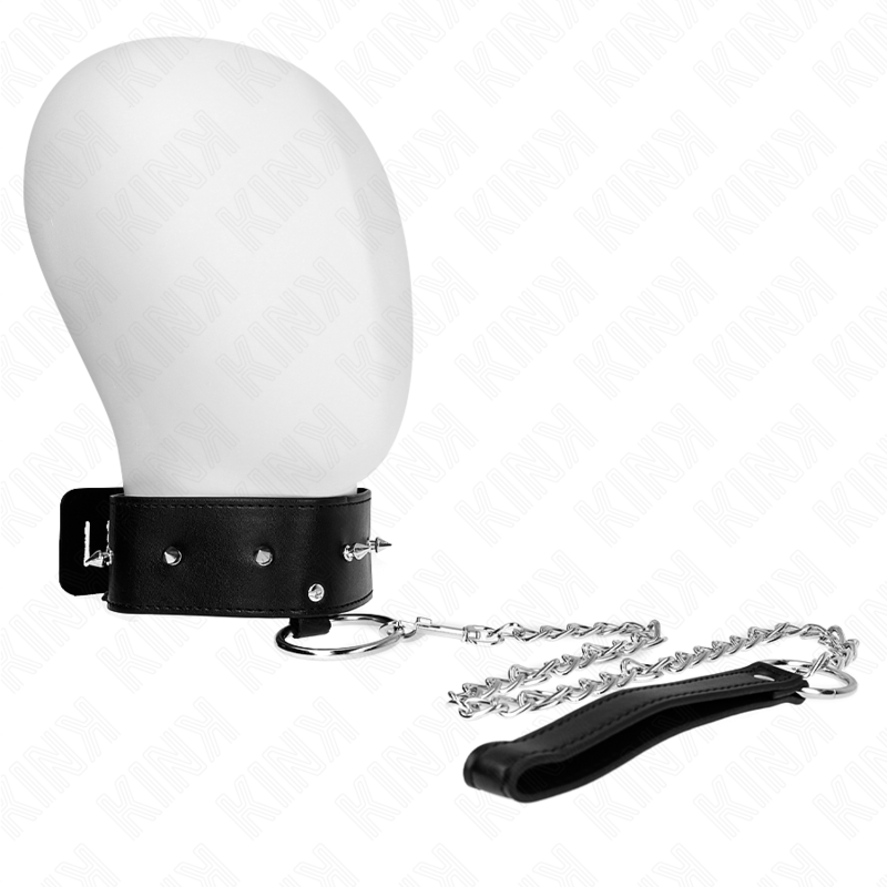 Collar con Correa con Tachuelas Plateadas Modelo 2