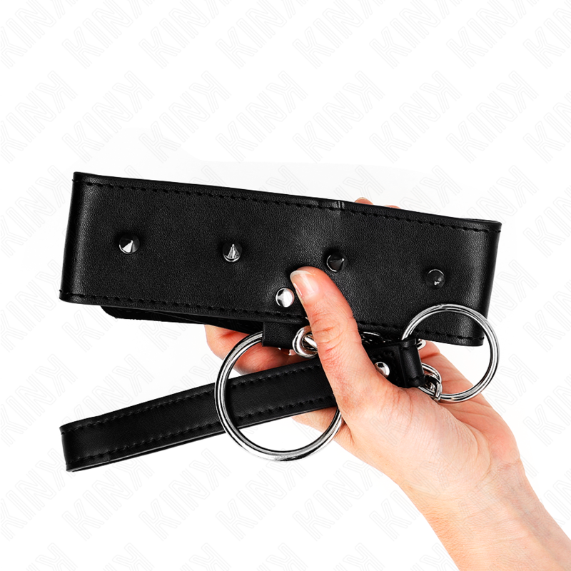 Collar con Correa con Tachuelas Plateadas Modelo 2