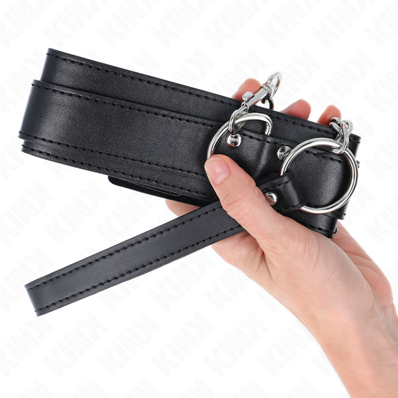 Collar con Correa Hebillas Plateadas