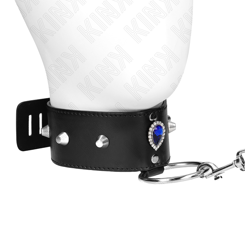 Collar con Correa con Diamante Azul