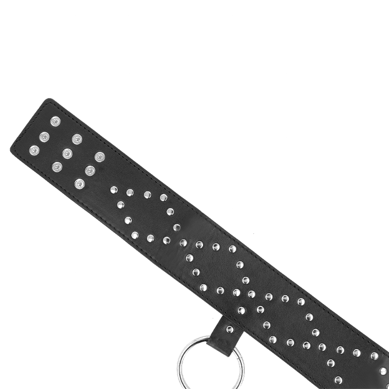Collar con Correa con Tachuelas Plateadas Modelo 3