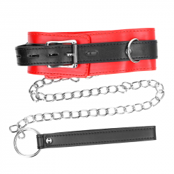 Collar con Correa Rojo