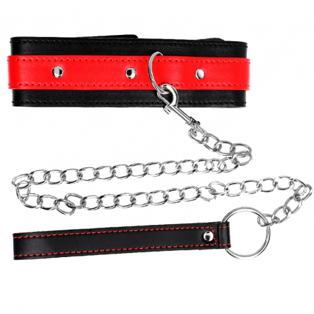 Collar Con Correa Rojo