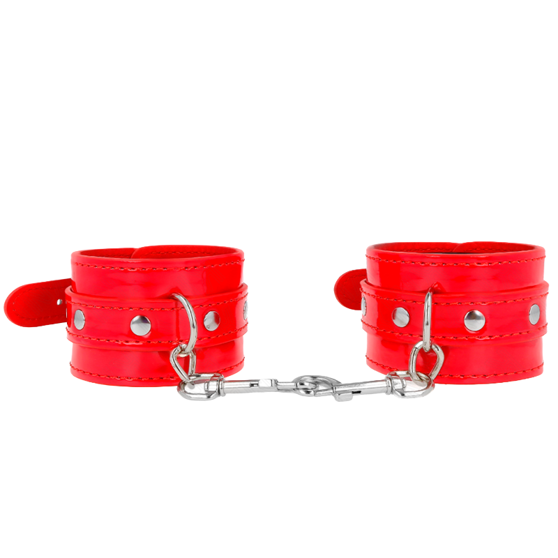 Muñequeras con Tachuelas Rojo