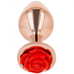 Plug Anal Oro Rosado Rosa Roja Talla S