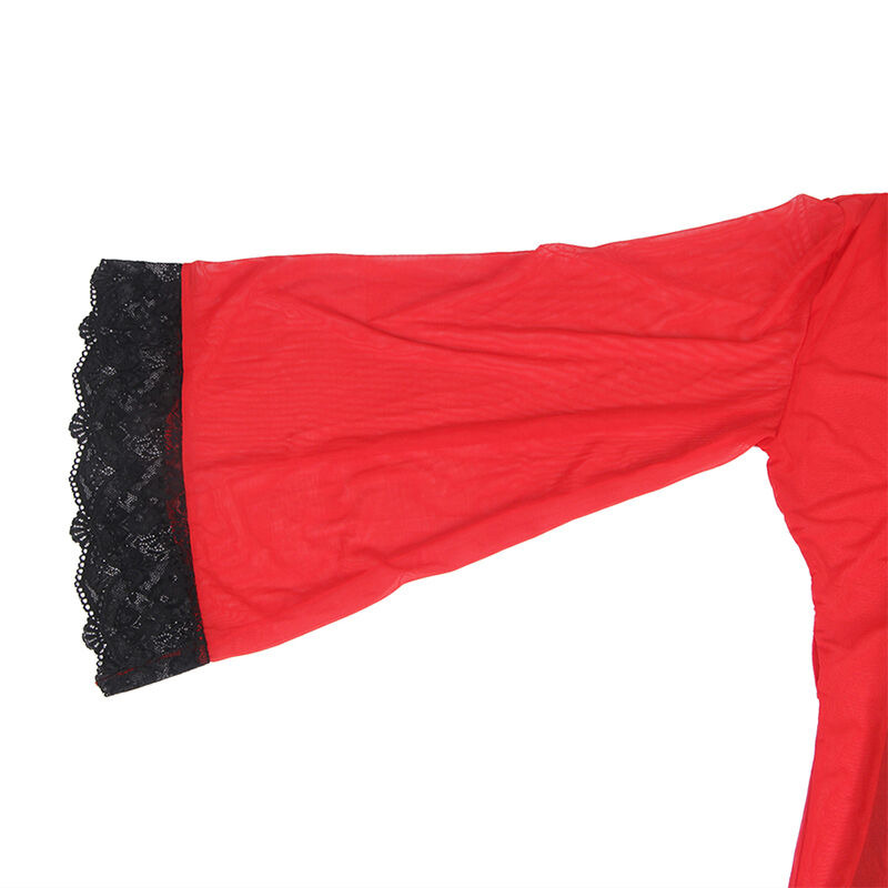 Bata Roja con Encaje