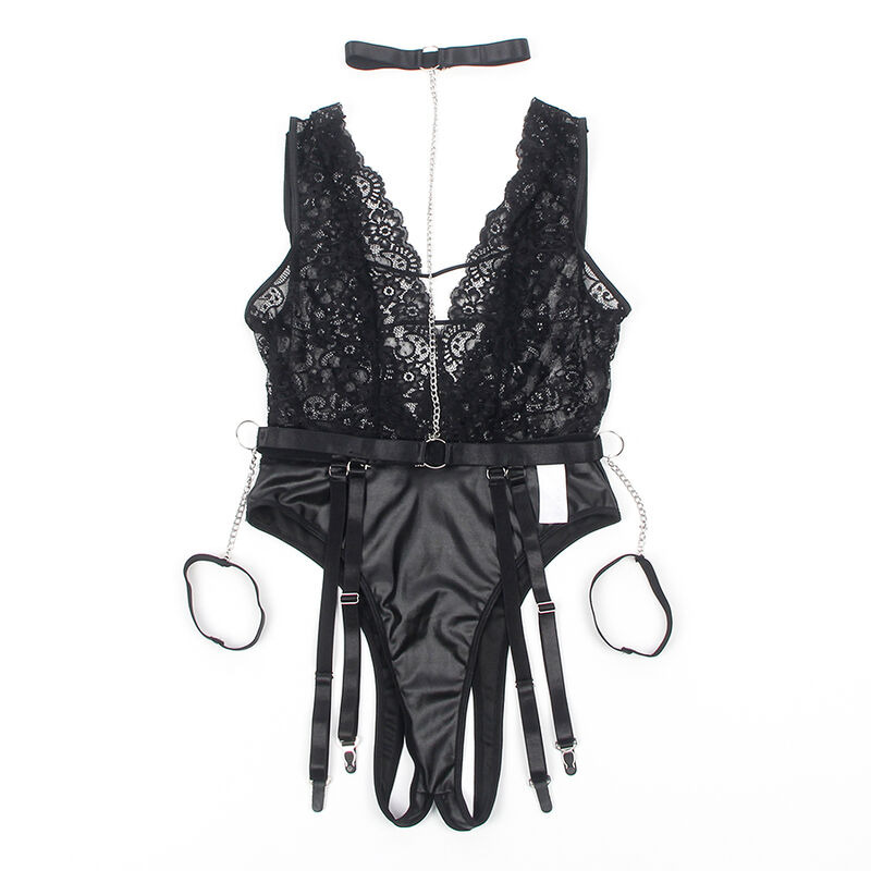 Body Sexy con Liguero Negro