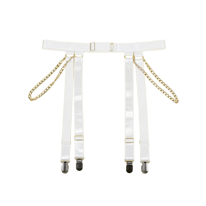 Body con Cadenas y Ligueros Blanco