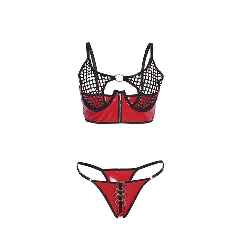 Conjunto Sujetador con Cremallera Rojo