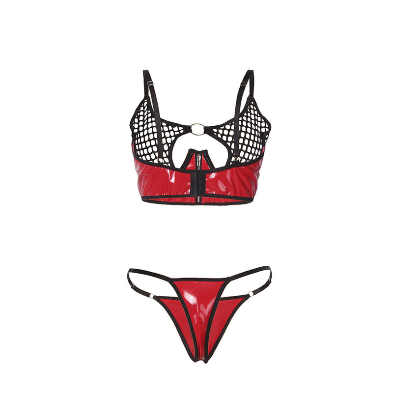 Conjunto Sujetador con Cremallera Rojo