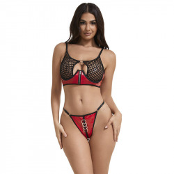 Conjunto Sujetador con Cremallera Rojo