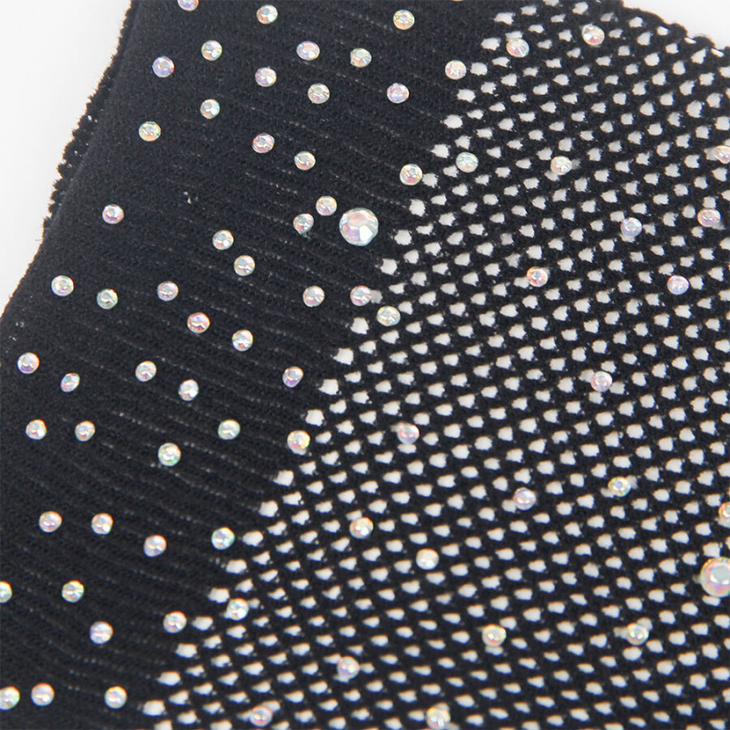 Guantes Transparentes con Brillo Negro
