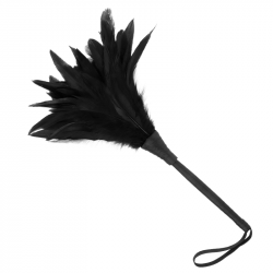 Plumas de Pollo Forma Cuerno de Criada Negro