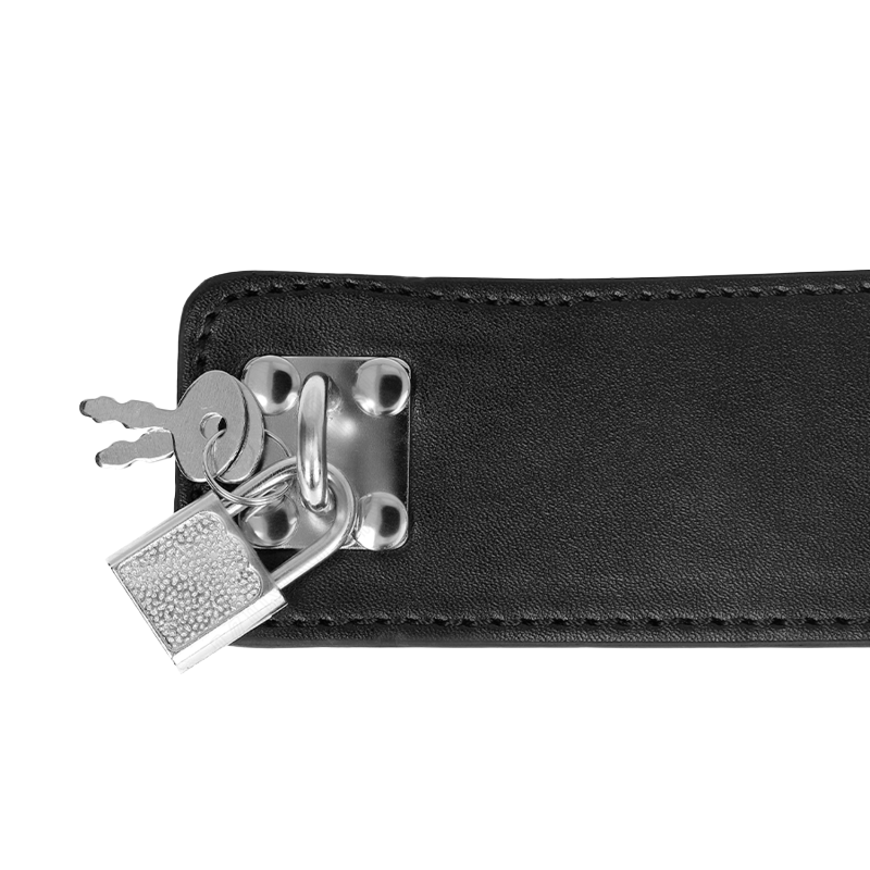 Collar con Correa Ancho Negro