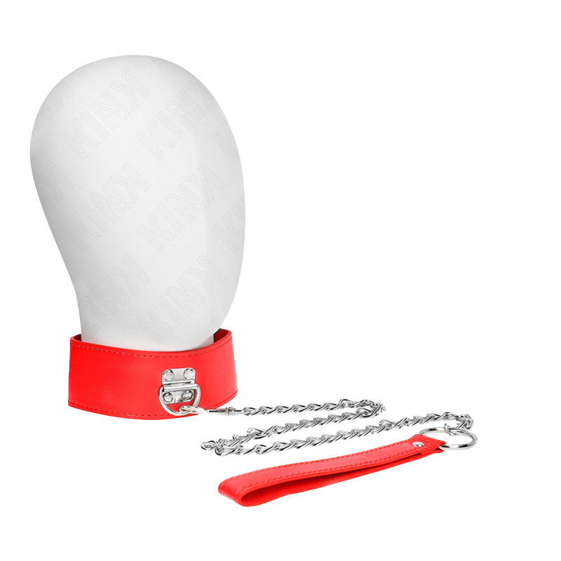 Collar con Correa Ancho Rojo