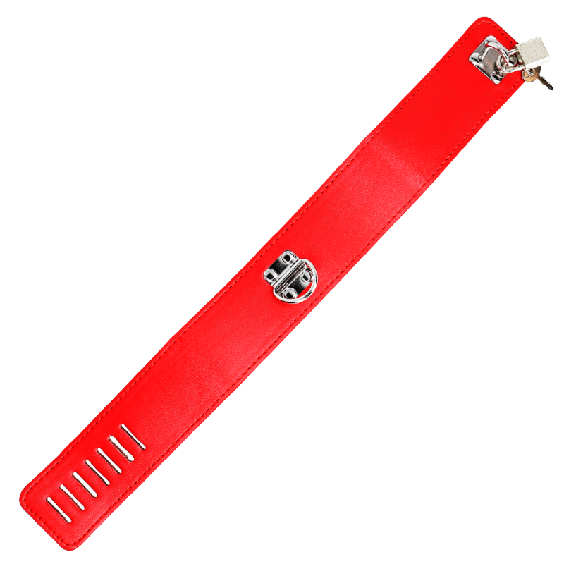 Collar con Correa Ancho Rojo