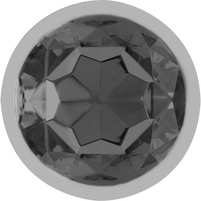 Plug Anal Metálico con Cristal Negro Talla M