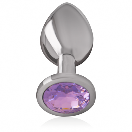 Plug Anal Metálico con Cristal Violeta Talla S