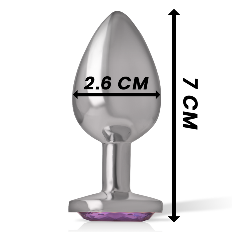 Plug Anal Metálico con Cristal Violeta Talla S
