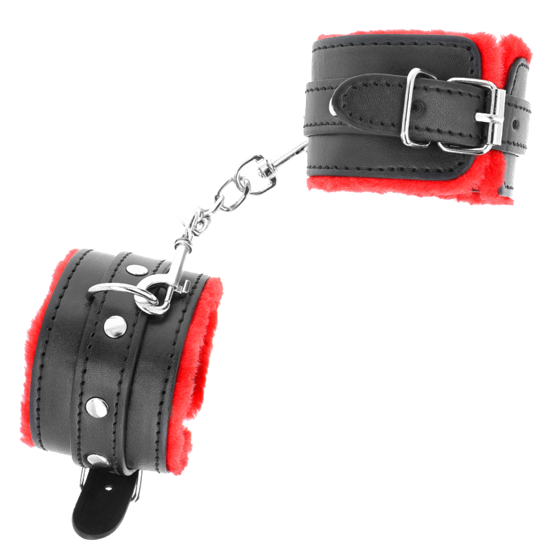 Muñequeras Forradas Premium Rojo con Correa Negro