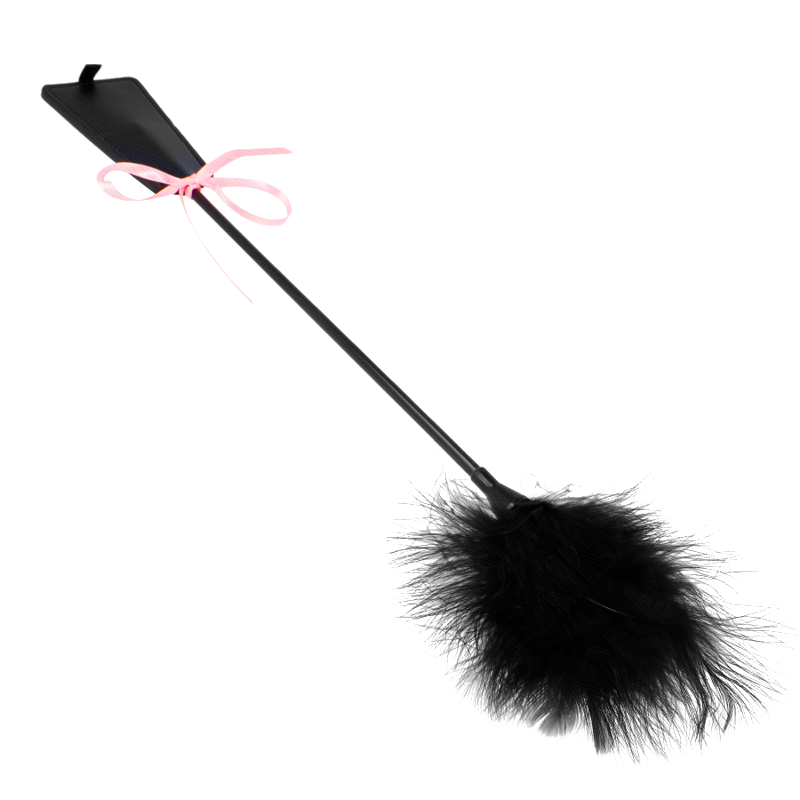 Plumas para Cosquillas con Lazo Rosa