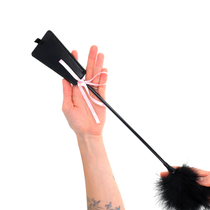 Plumas para Cosquillas con Lazo Rosa