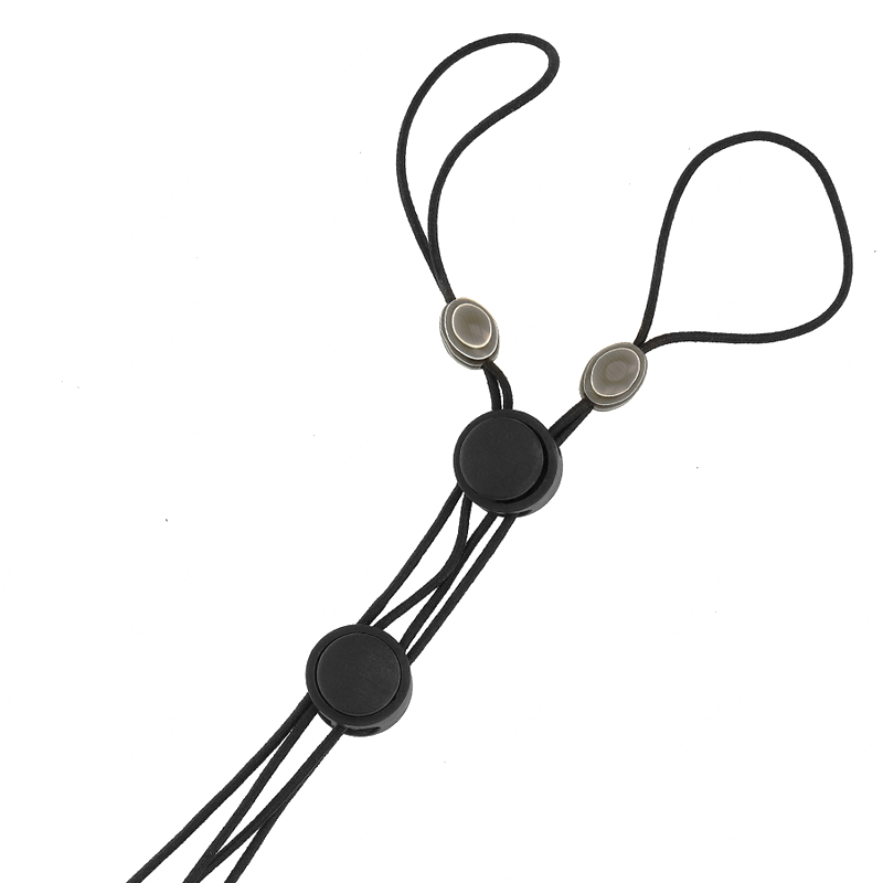 Pinzas para Pezones Detalle Negro con Elástico Negro