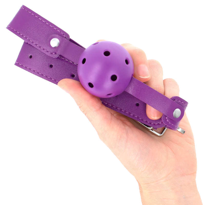 Mordaza de Bola Transpirable Morado