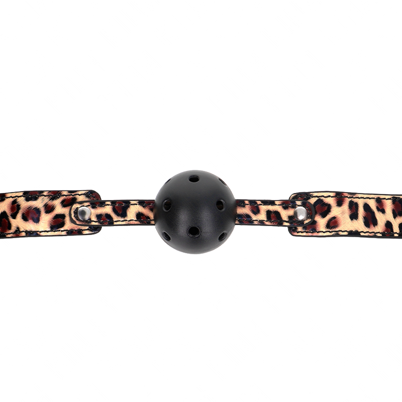Mordaza de Bola Transpirable Leopardo