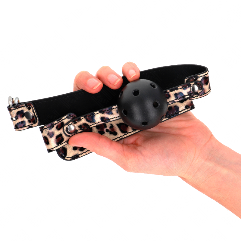 Mordaza de Bola Transpirable Leopardo