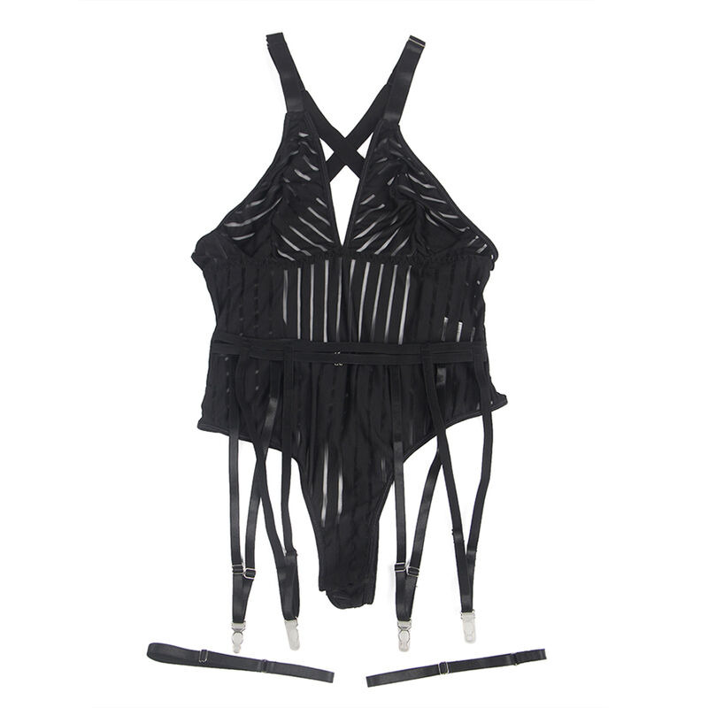 Body con Liguero Negro