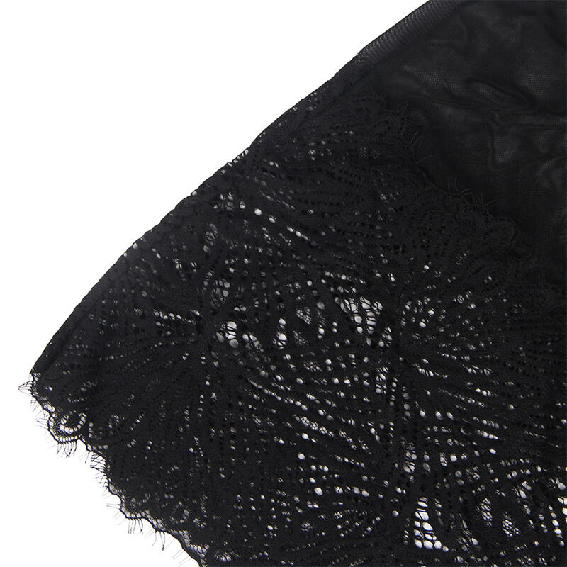 Babydoll con Tirantes Ajustables de Encaje Negro