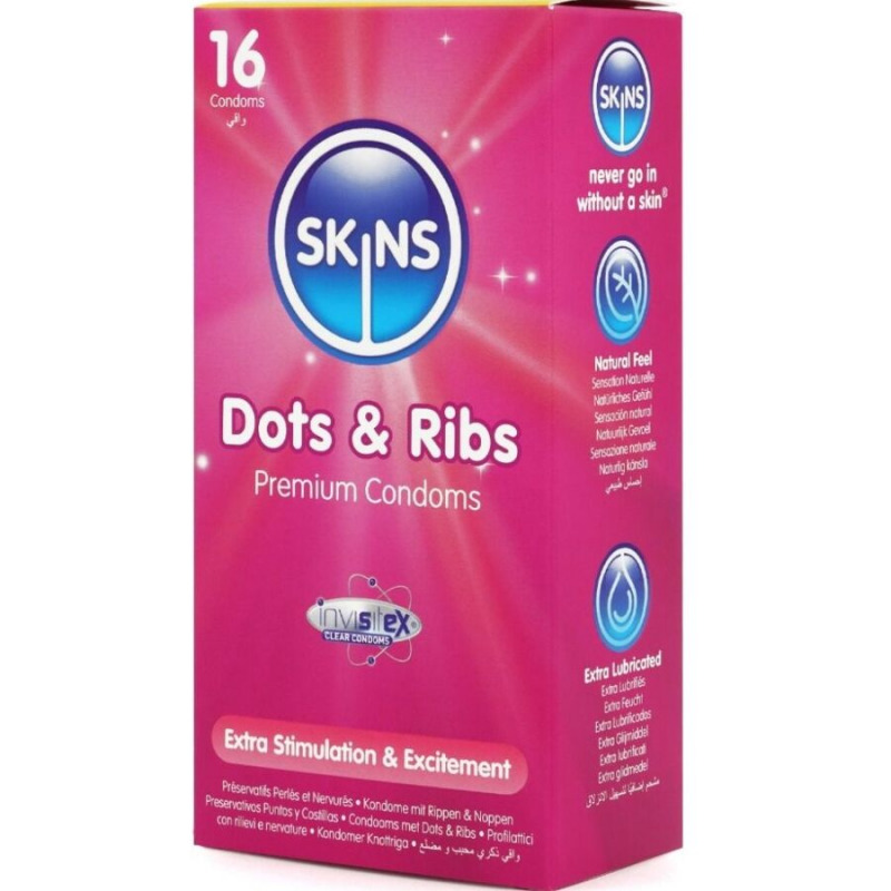 Preservativos Dots & Ribs Premium 16 Uds