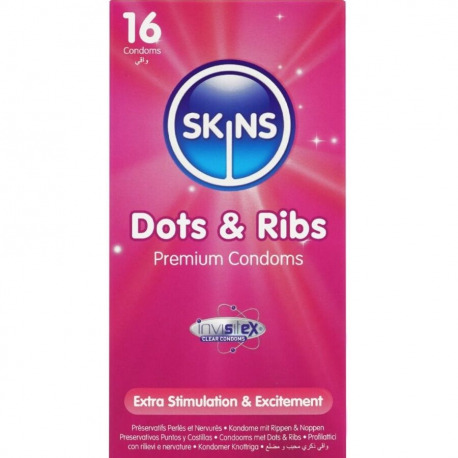 Preservativos Dots & Ribs Premium 16 Uds