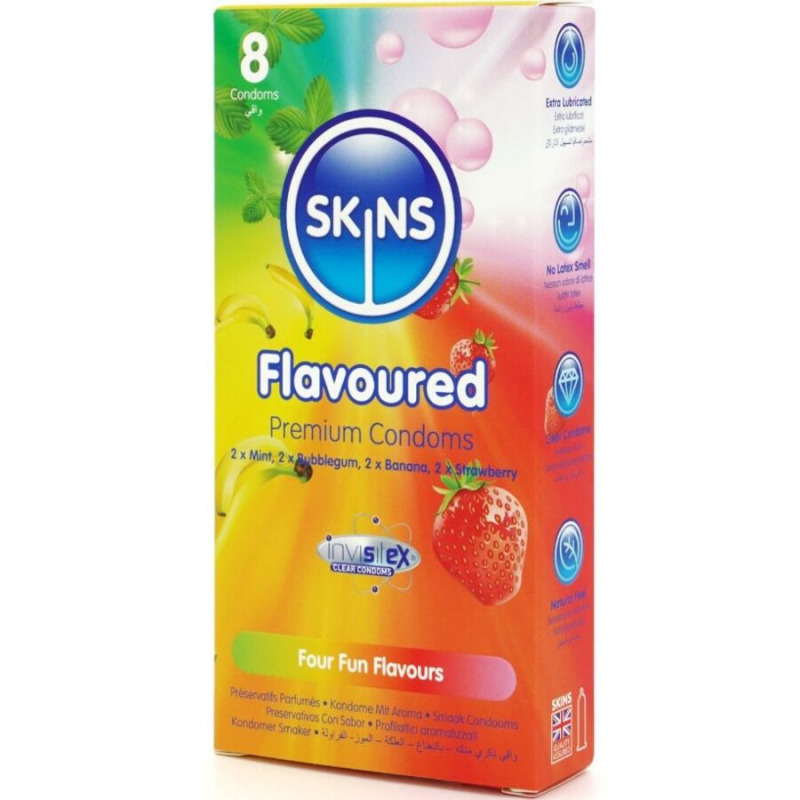 Preservativos Multi Sabores Premium 8 Uds