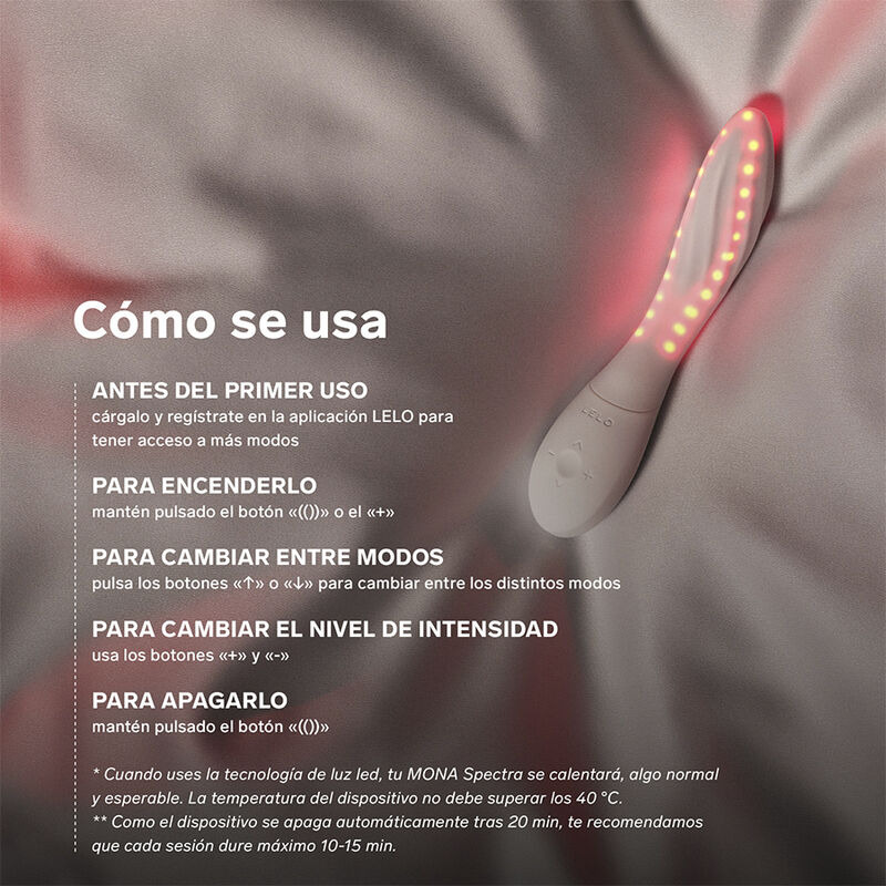 Lelo Mona Spectra masajeador íntimo luz roja