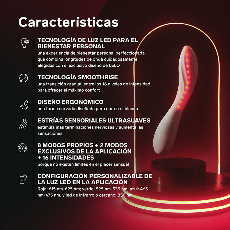 Lelo Mona Spectra masajeador íntimo luz roja